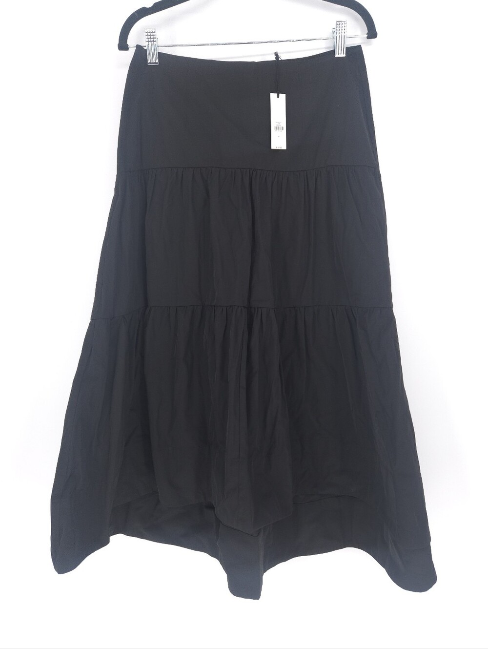 NWT Banana Republic Tiered Midi Skirt Black 6